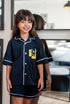 Kids unisex summer pajama set Black t-shirt + shorts